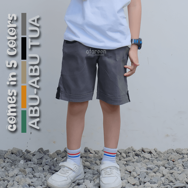 AFAREEN - Chino Short Pants Anak Celana Chinos Stretch Melar Chino Anak Pria Usia 1-8 Tahun