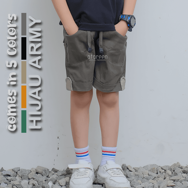 AFAREEN - Chino Short Pants Anak Celana Chinos Stretch Melar Chino Anak Pria Usia 1-8 Tahun