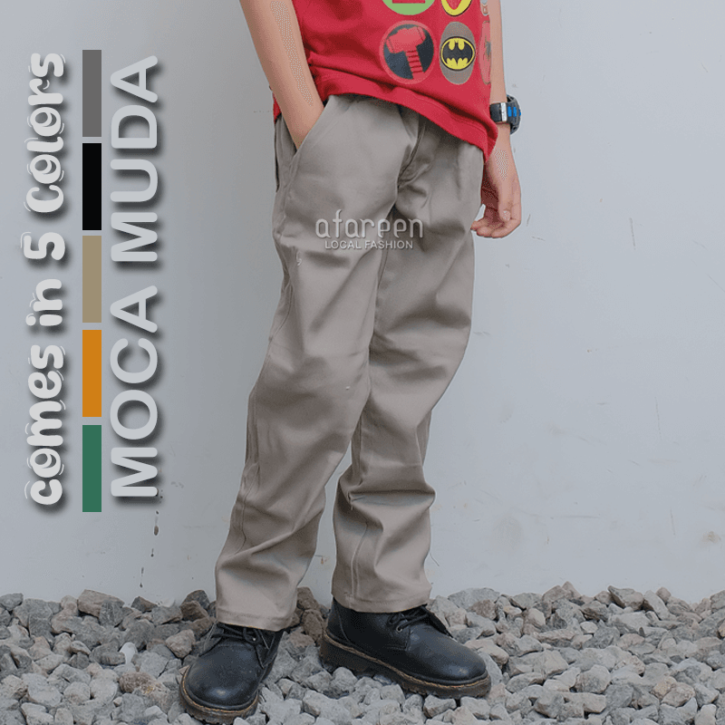 AFAREEN- Chino Long Pants Anak Celana Chinos Panjang Stretch Melar Chino Anak Pria Usia 1-10 Tahun