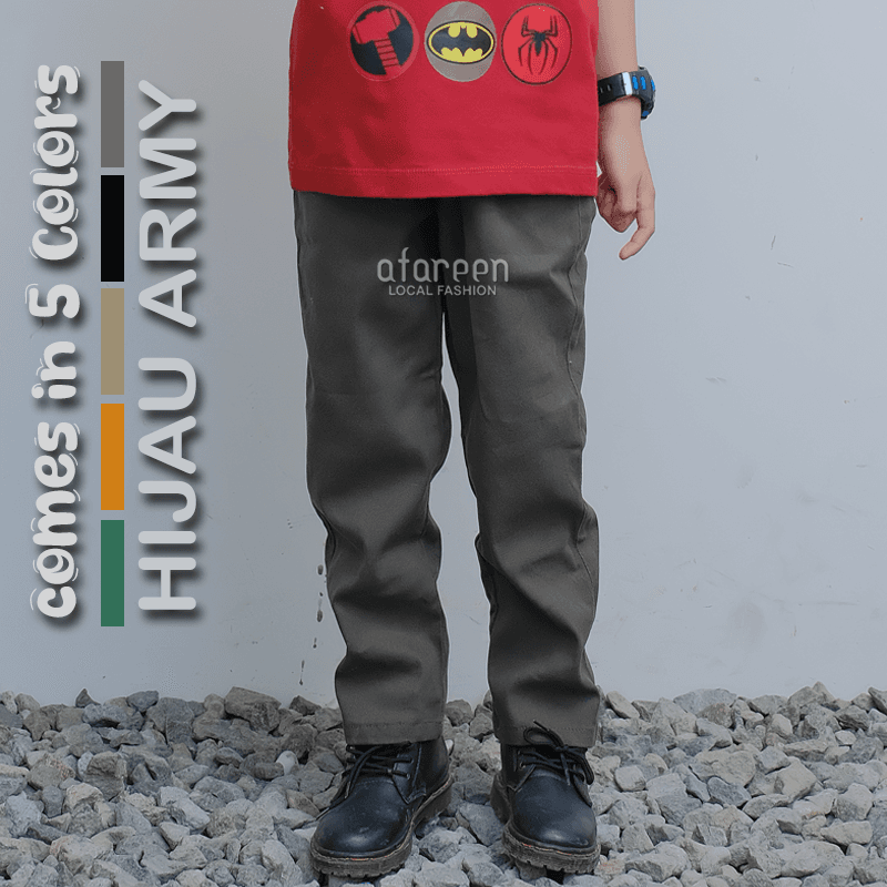 AFAREEN- Chino Long Pants Anak Celana Chinos Panjang Stretch Melar Chino Anak Pria Usia 1-10 Tahun