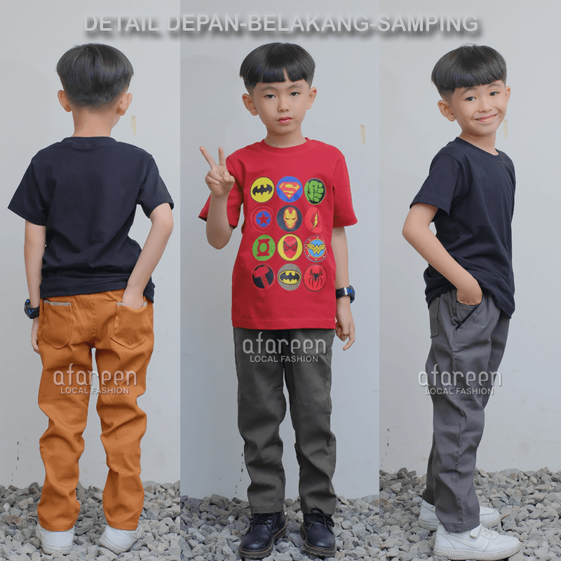 AFAREEN- Chino Long Pants Anak Celana Chinos Panjang Stretch Melar Chino Anak Pria Usia 1-10 Tahun