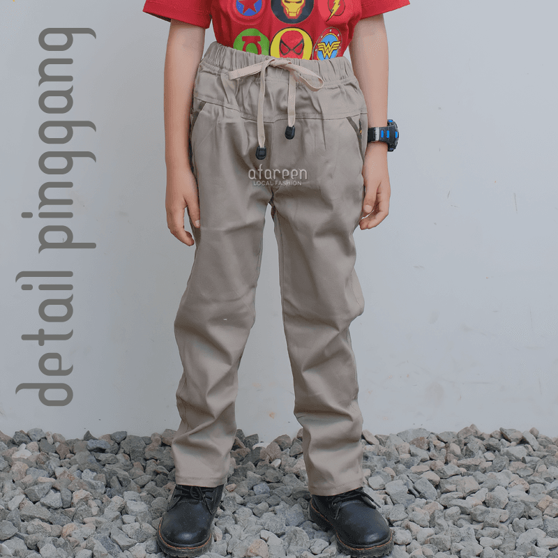 AFAREEN- Chino Long Pants Anak Celana Chinos Panjang Stretch Melar Chino Anak Pria Usia 1-10 Tahun