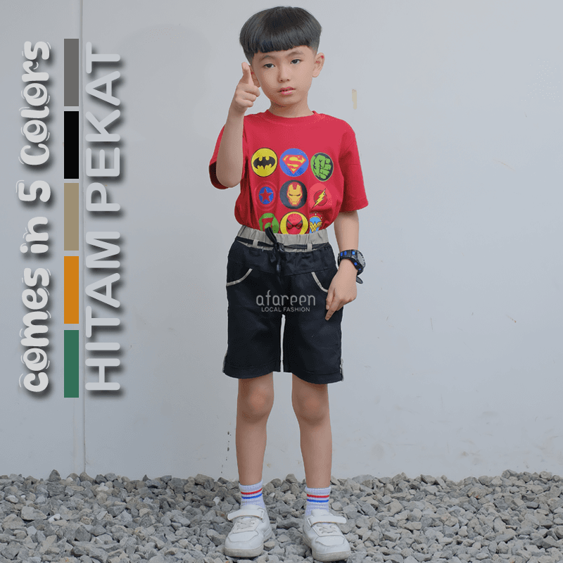 AFAREEN - Chino Short Pants Anak Celana Chinos Stretch Melar Chino Anak Pria Usia 1-8 Tahun