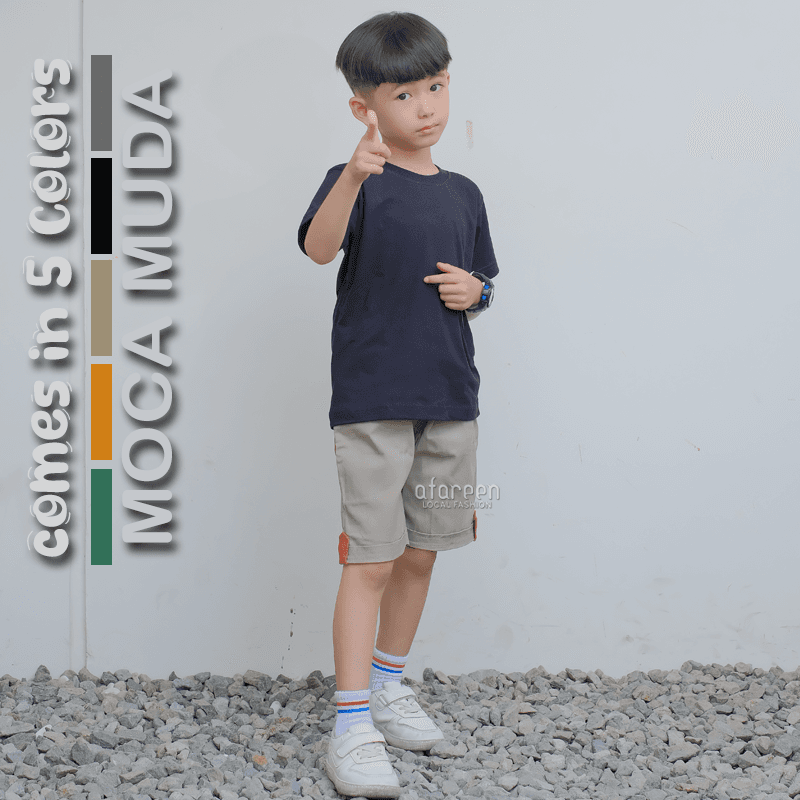 AFAREEN - Chino Short Pants Anak Celana Chinos Stretch Melar Chino Anak Pria Usia 1-8 Tahun