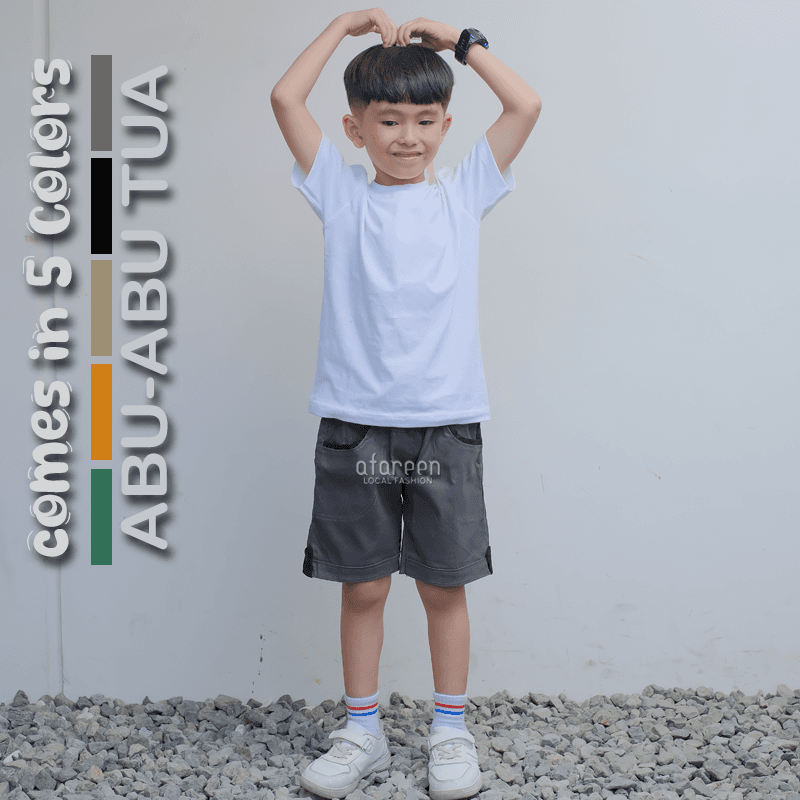 AFAREEN - Chino Short Pants Anak Celana Chinos Stretch Melar Chino Anak Pria Usia 1-8 Tahun