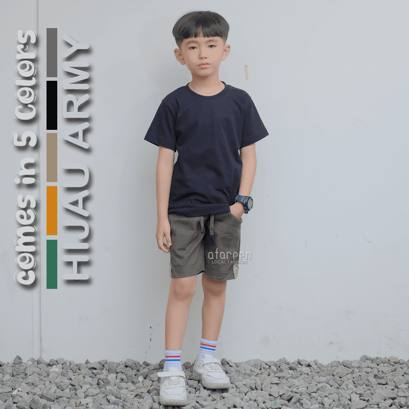 AFAREEN - Chino Short Pants Anak Celana Chinos Stretch Melar Chino Anak Pria Usia 1-8 Tahun
